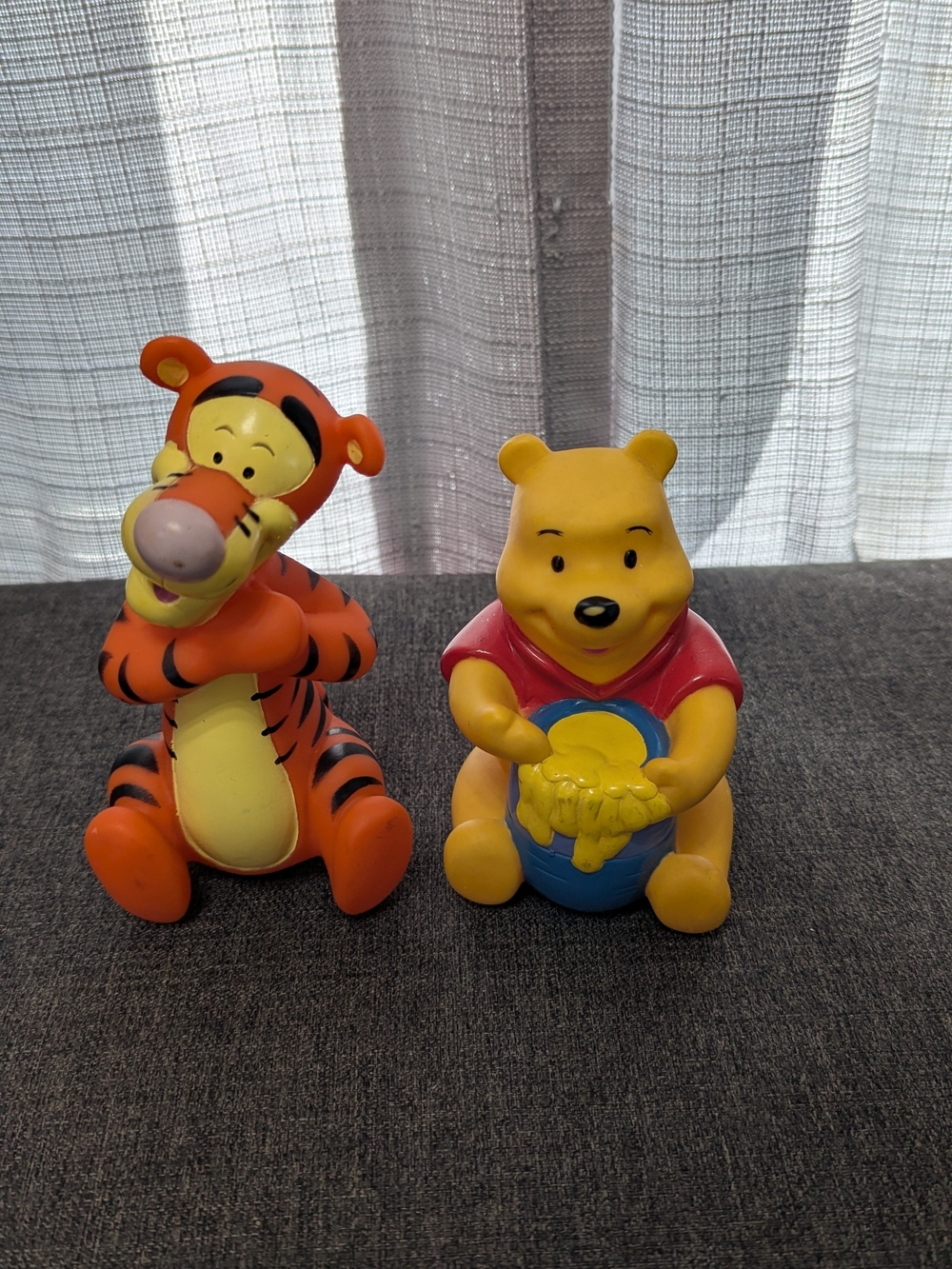Vintage Disney's Winnie the Pooh And Tugger Rubber Toys